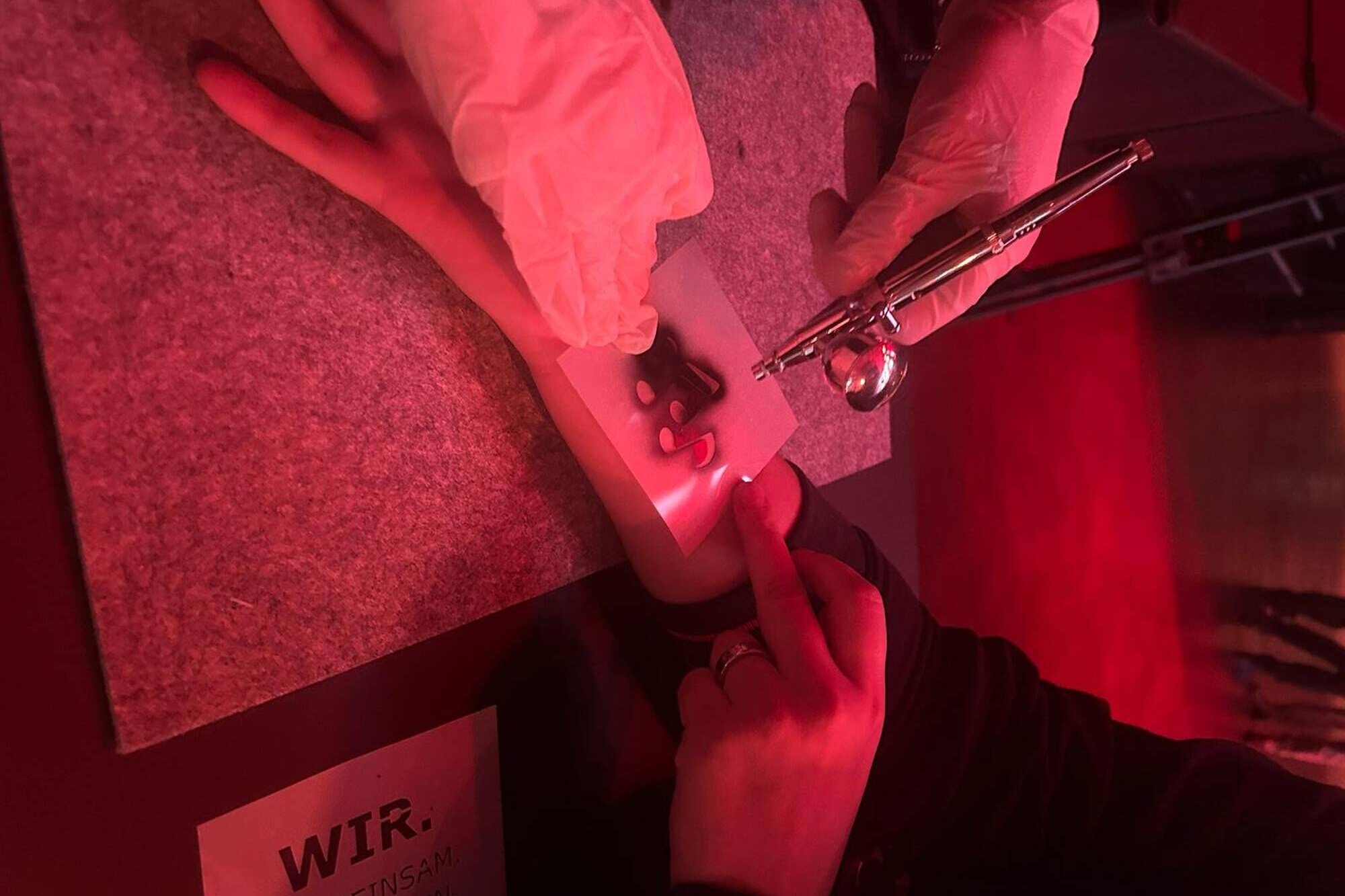 Airbrush gadplan Sparkasse Tattooaktion